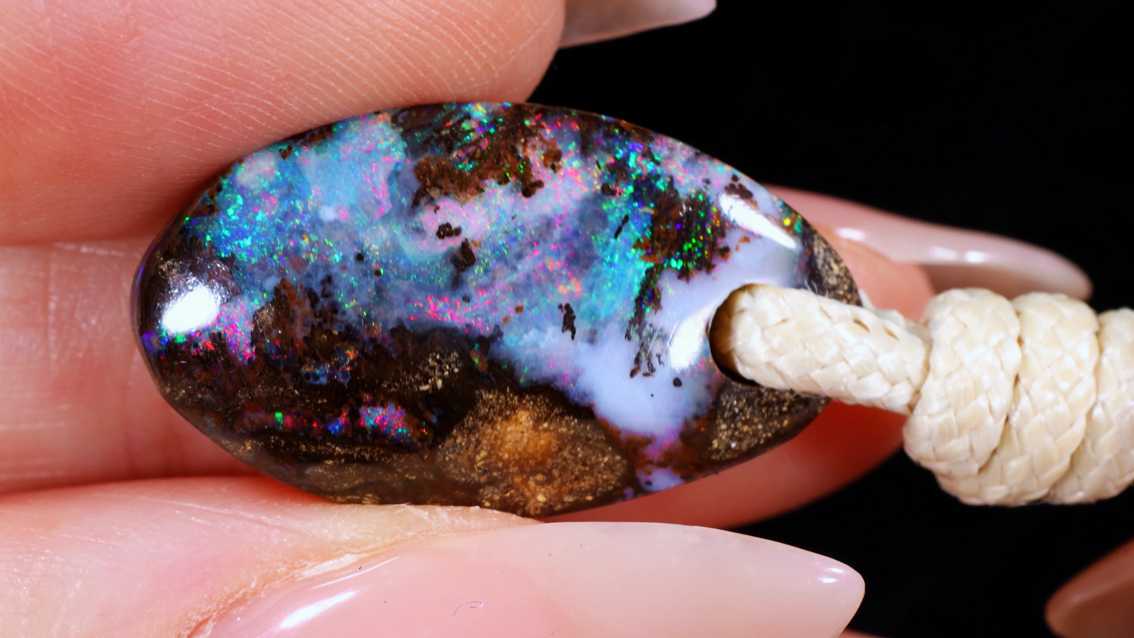 Wood Fossil Boulder Opal Pendant 16ct | Opal Galaxy