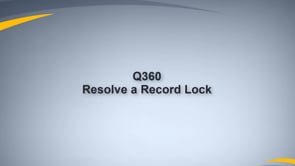 Resolve a Record Lock