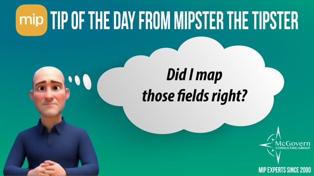 Did I map those fields right? – MCG's MIPster the Tipster™