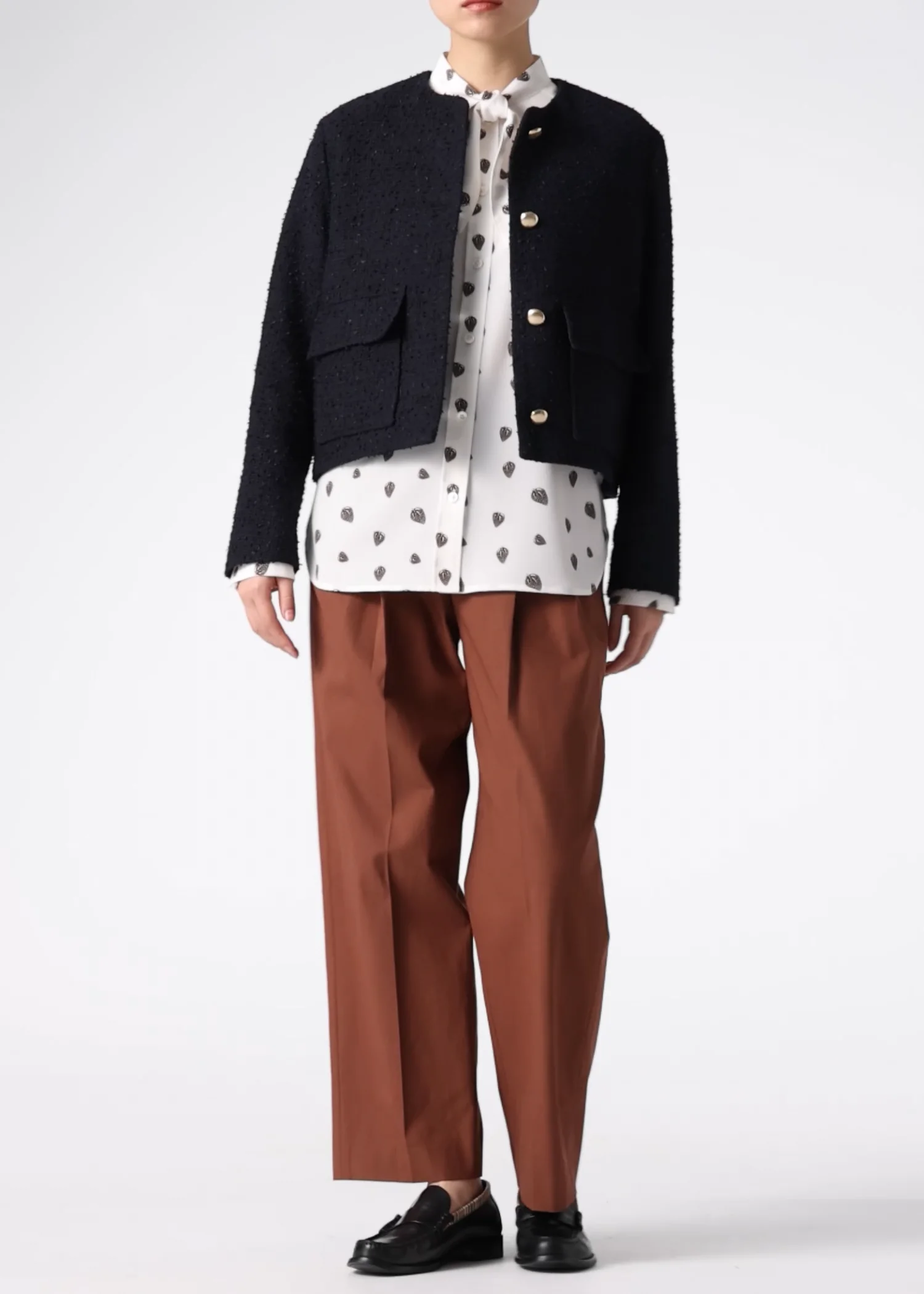 ウィメンズ ツイード ノーカラー ジャケット ｜ポール・スミス