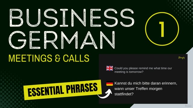 video Business German – Wirtschaftsdeutsch Corporate German B1/C2
