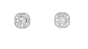 .50 ct. t.w. Lab-Grown Diamond Vintage-Style Earrings in Sterling Silver