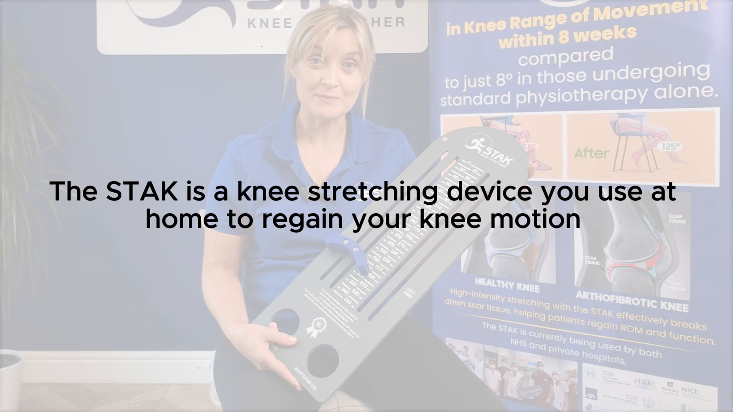 The STAK is a Knee stretching device you use at home to regain your ...