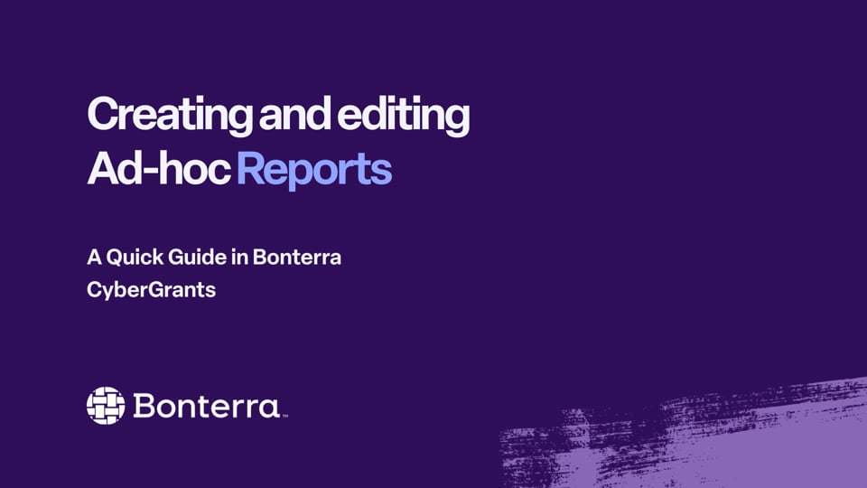 Creating, Running, and Editing Reports