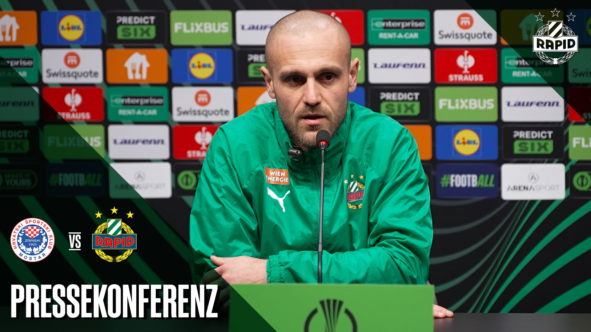 Pressekonferenz vor dem Spiel gegen Zrinjski Mostar