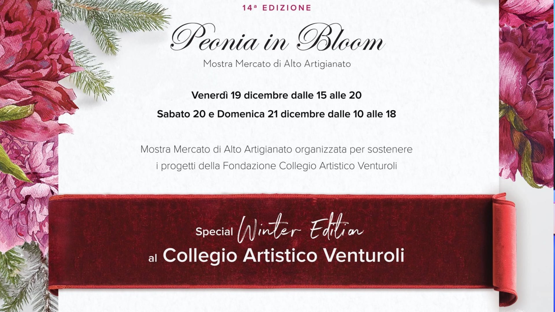 Al Collegio Venturoli c’è Peonia in Bloom