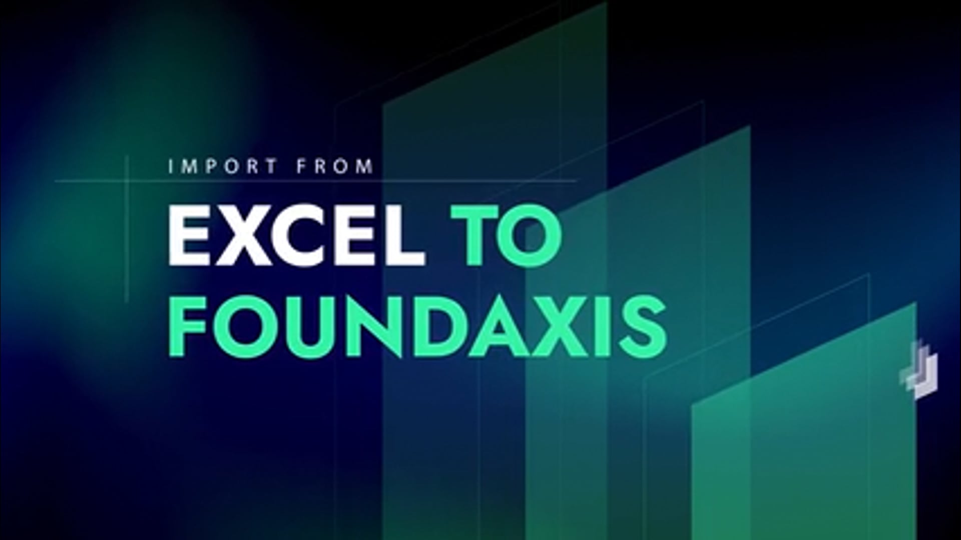 3. Import from Excel