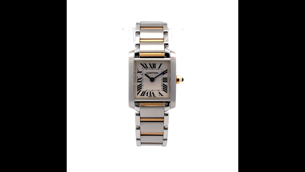 2001 Cartier Tank Francaise 2384 18k/SS – Filigree Jewelers display picture 3
