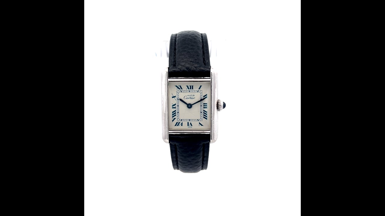 1980s Cartier Tank Small Ladies Watch Sterling Silver – Filigree