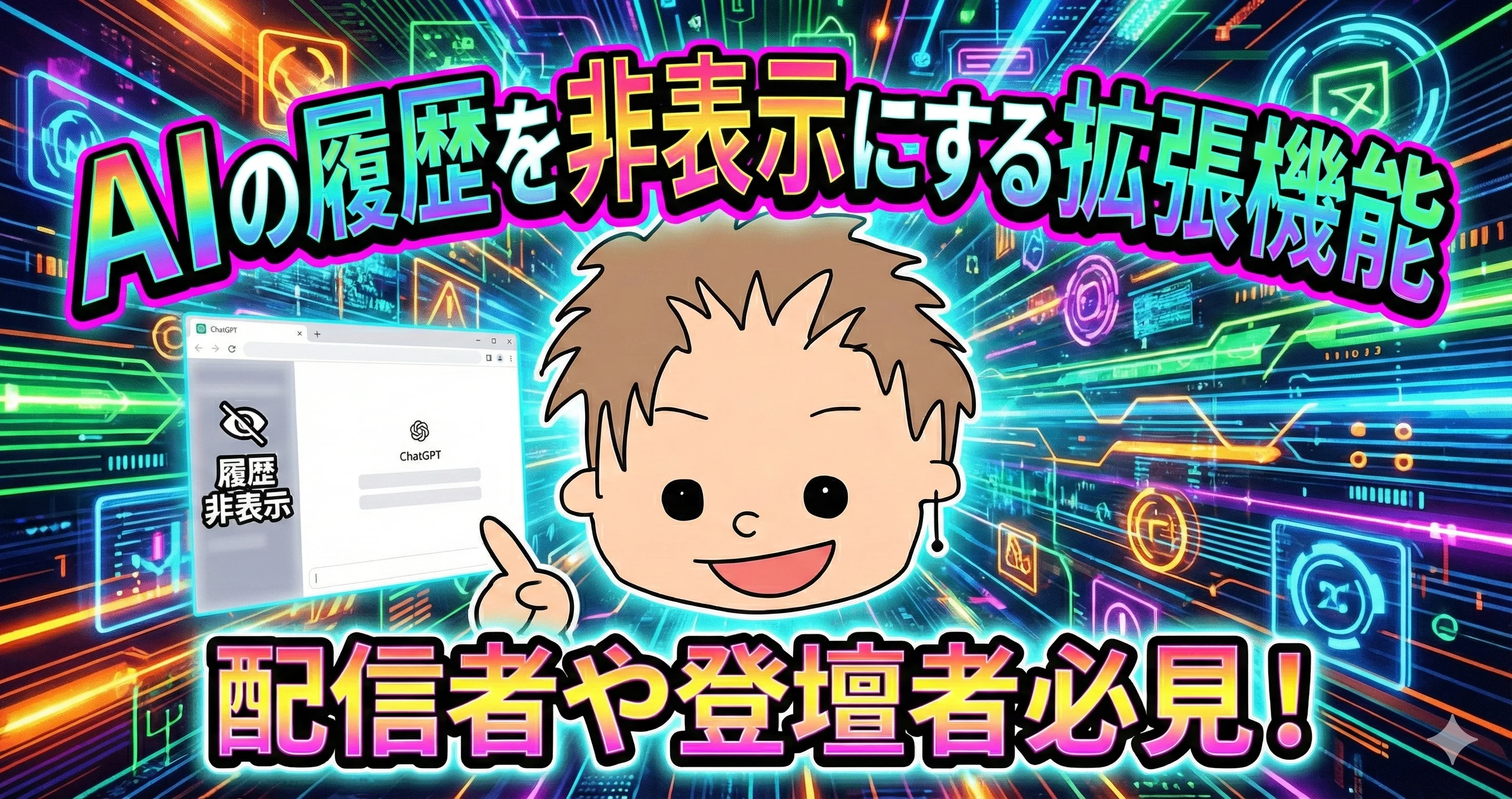 ChatGPT/Gemini/Claude】履歴を非表示にする拡張機能｜ピッピ