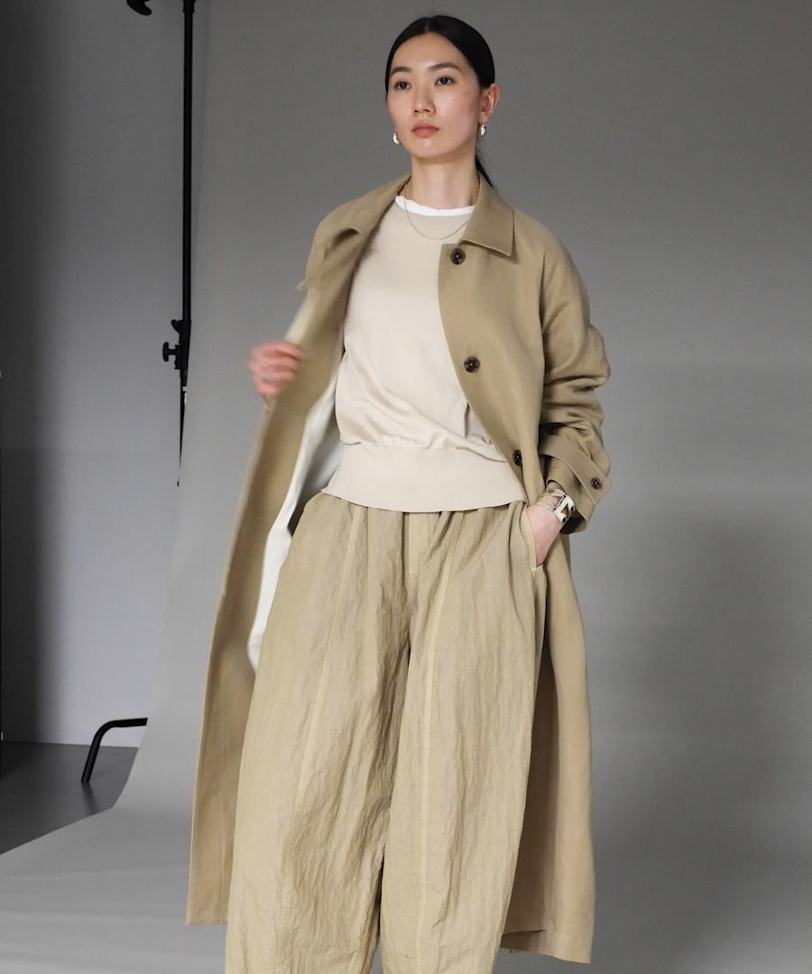 リネンウールステンカラーコート | [公式]カレンソロジー（Curensology