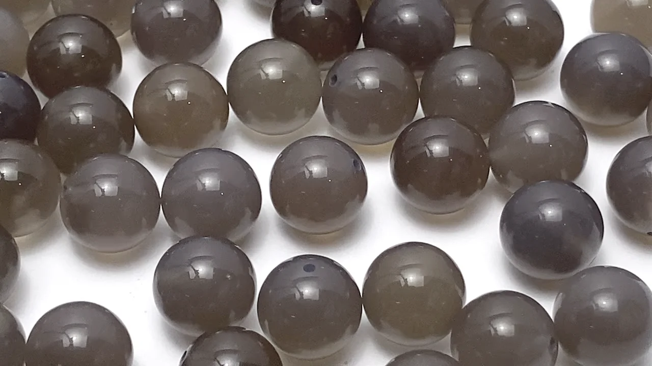 グレーオニキス 片穴ラウンド10mm 10粒380円！｜天然石ビーズの卸問屋