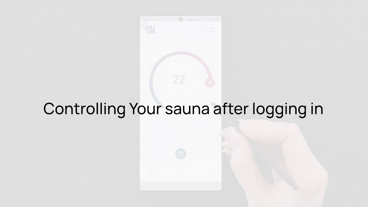 HUUM UKU app - controlling your sauna after logging in