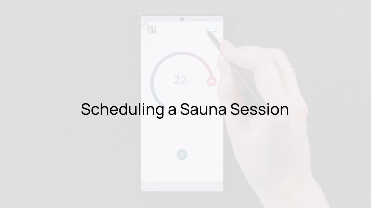 HUUM UKU app -  scheduling a sauna session