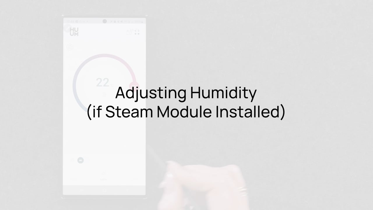 HUUM UKU app - adjusting humidity