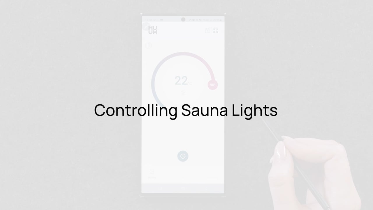 HUUM UKU app - controlling sauna lights