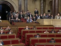 Front comú al Parlament d'una vintena de municipis contra els macroprojectes d'energies renovables