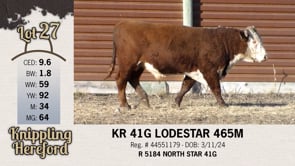 Lot #27 - KR 41G LODESTAR 465M
