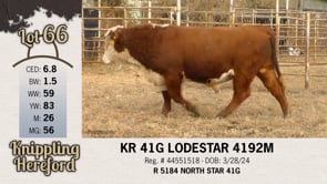 Lot #66 - KR 41G LODESTAR 4192M