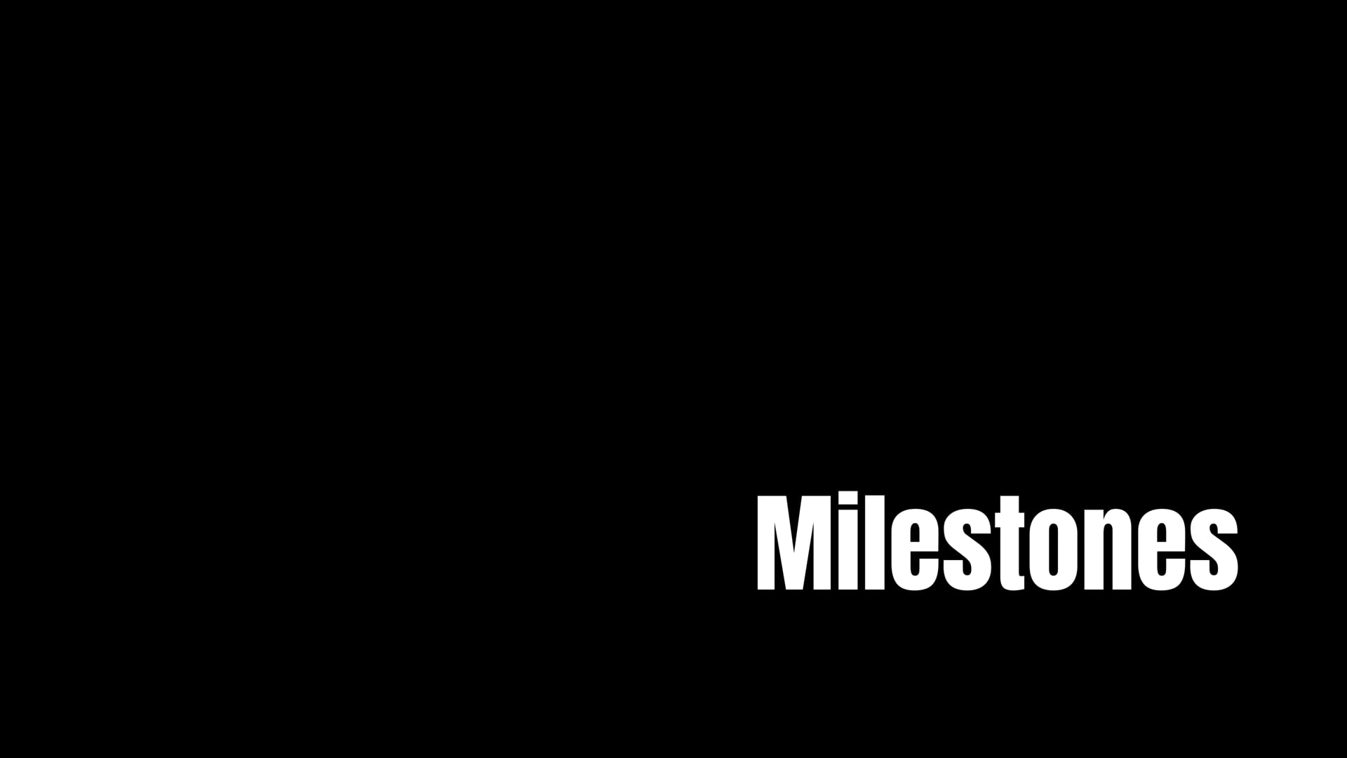 Milestones