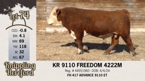 Lot #74 - KR 9110 FREEDOM 4222M