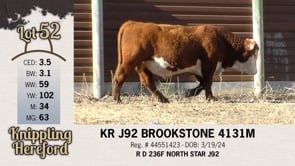 Lot #52 - KR J92 BROOKSTONE 4131M