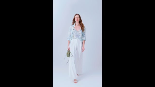 Twin Set em Crepe Estampado Hortênsia