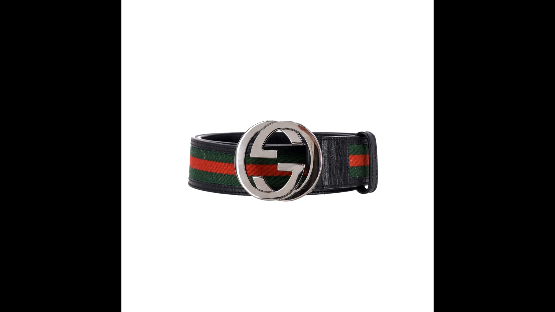 GUCCI “GG” Web Stripe Black Leather Belt-80cm ContactSheet-1_copy_3206b3a8-  main image 2