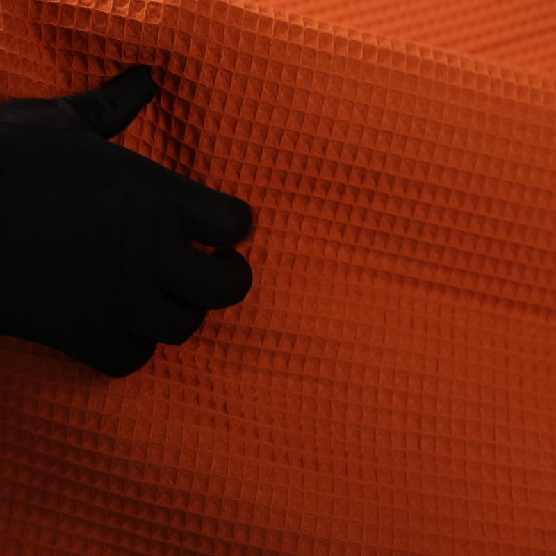 Vidéo: Tissu nid d'abeille – Terracotta