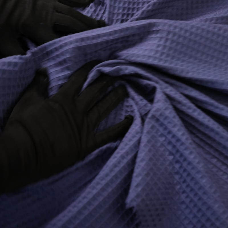 Vidéo: Tissu nid d'abeille – Indigo