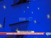 A Montemonaco l’albero di Natale con i centrini all’uncinetto fatti dalle donne del paese