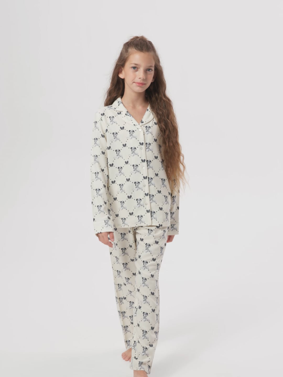 סט פיג’מה מכופתרת MINNIE