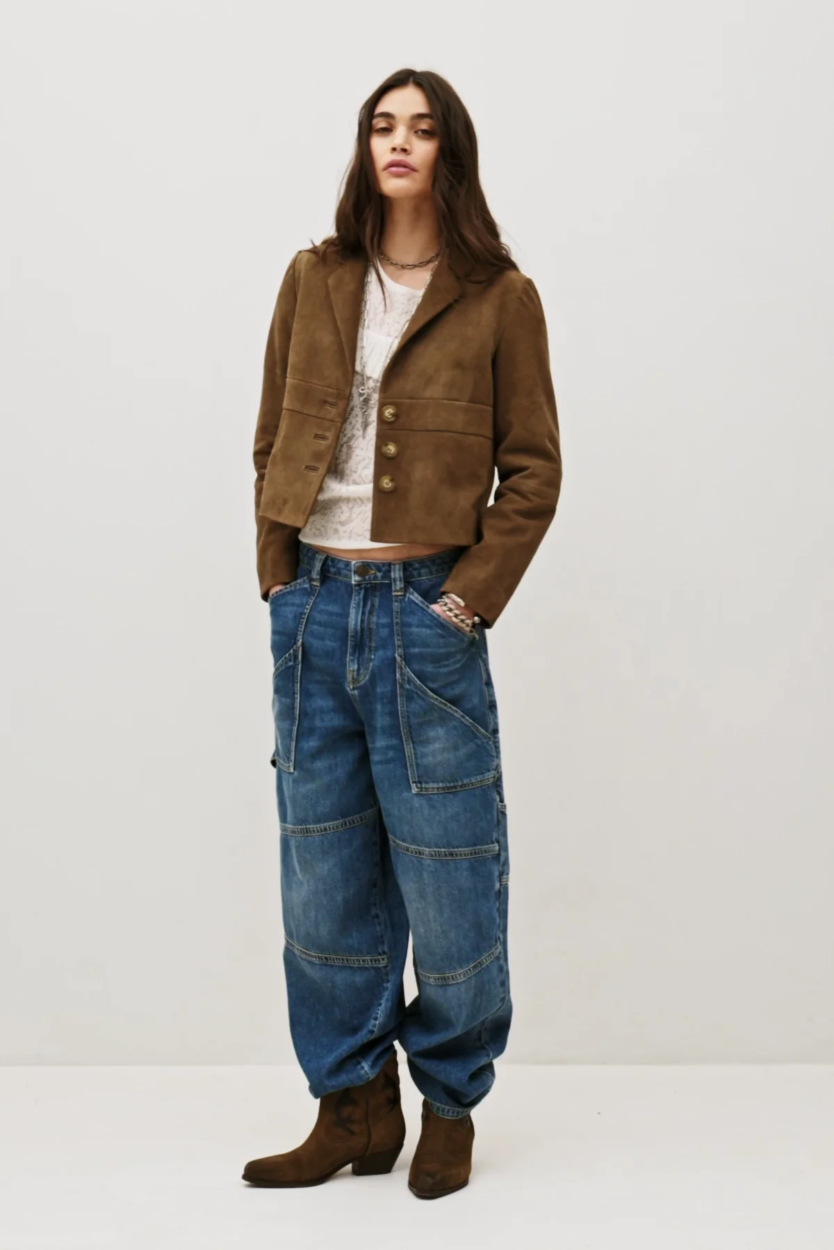 60s~70s Buco by M.K.S. レザージャケット スウェード Suede Leather Jacket Morfeo Green // ba&sh US