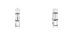 Zina Sterling Silver Bamboo-Style Hoop Earrings