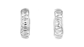 Zina Sterling Silver Zigzag Hoop Earrings