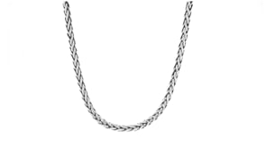 Zina Sterling Silver Braided Wheat-Chain Necklace