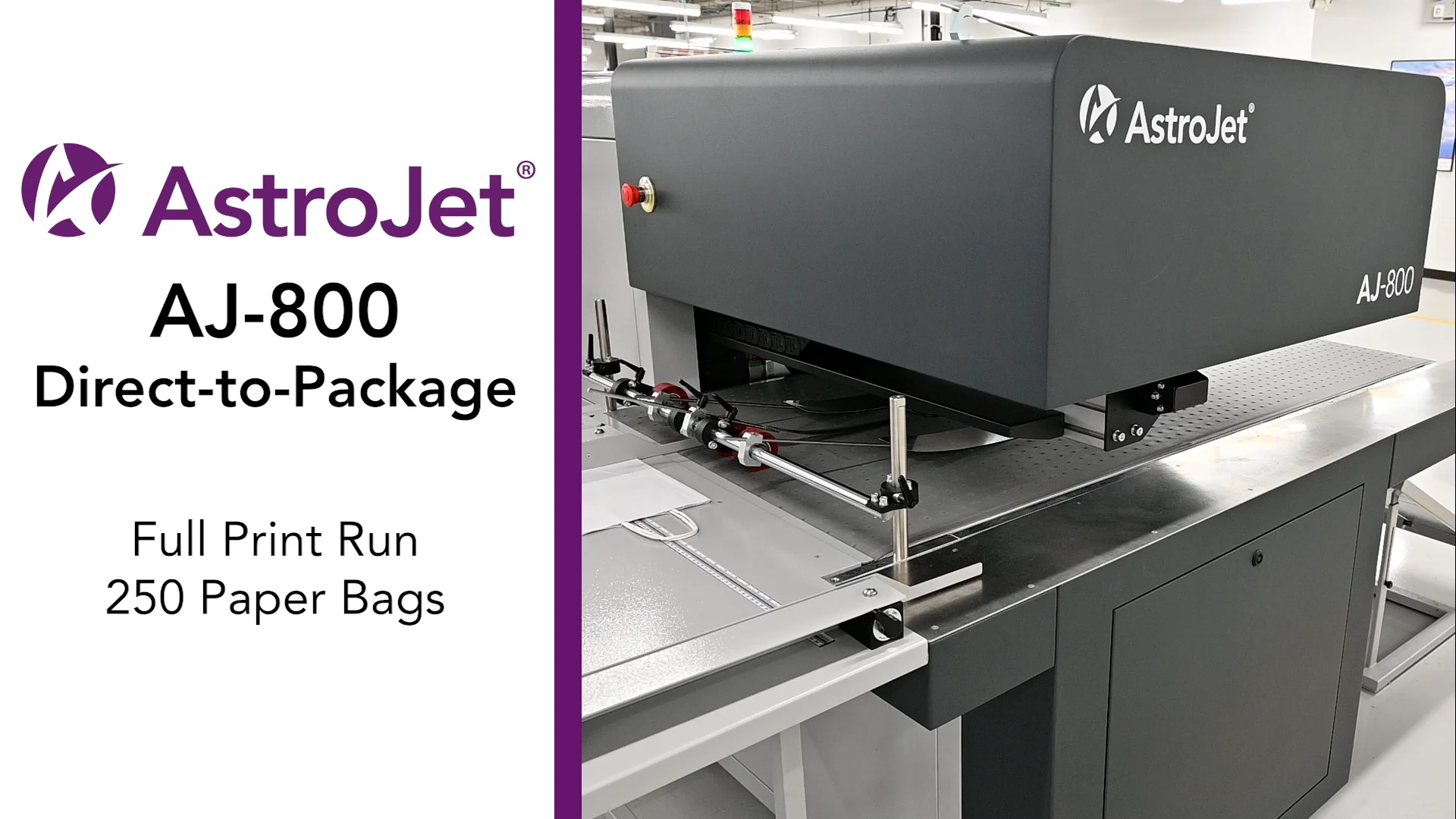 AstroJet AJ-800: Full Print Run of 250 Paper Bags | Videos