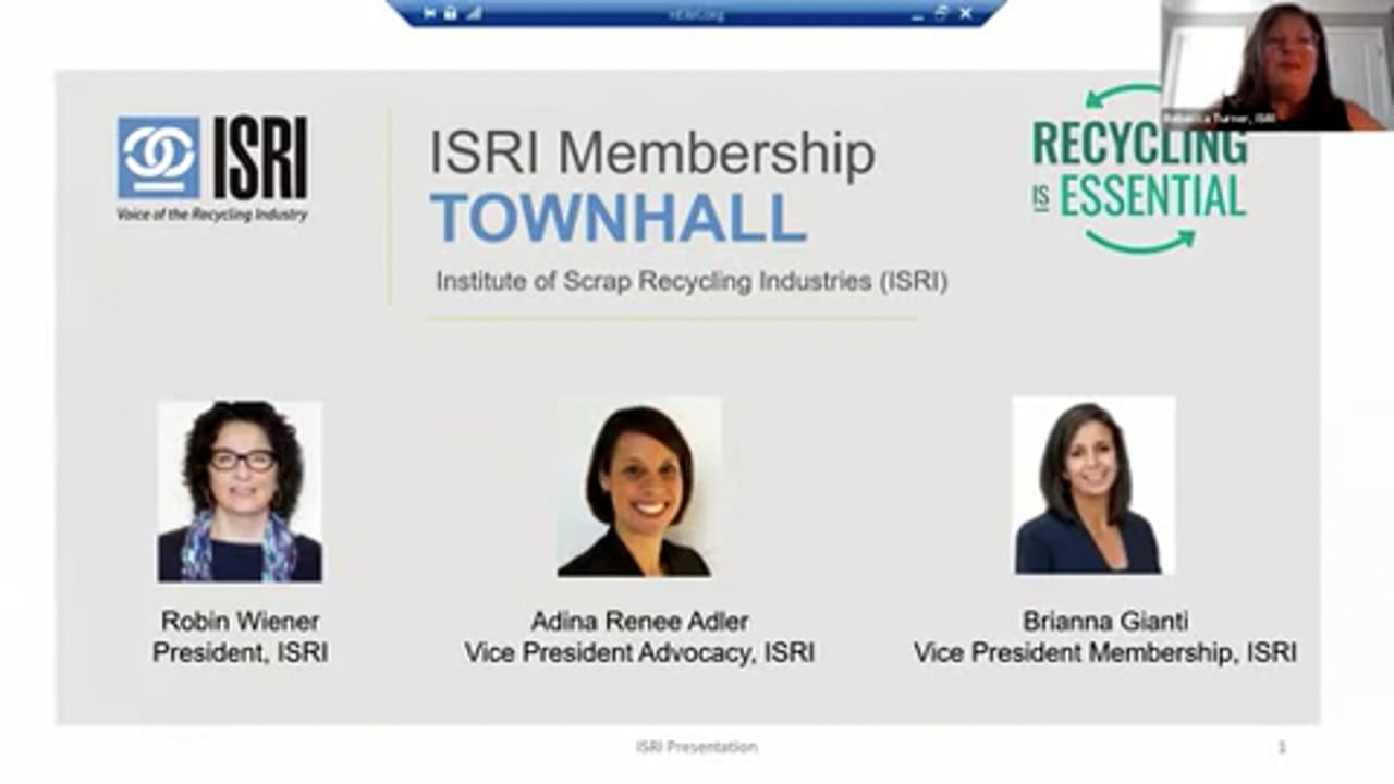 Making the Most Out of Your Membership: An ISRI Membership Virtual Town Hall
