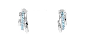 2.20 ct. t.w. Swiss Blue Topaz Convertible Multi-Hoop Earrings in Sterling Silver