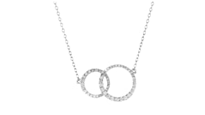 .50 ct. t.w. Diamond Interlocking Circle Necklace in Sterling Silver