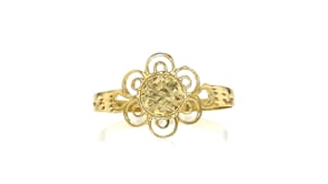 Italian 14kt Yellow Gold Floral Ring