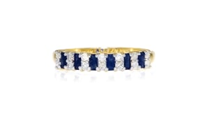 .40 ct. t.w. Sapphire and .21 ct. t.w. Diamond Ring in 14kt Yellow Gold