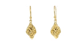 18kt Gold Over Sterling Filigree Drop Earrings