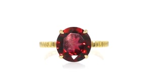 4.10 Carat Garnet Ring in 14kt Yellow Gold