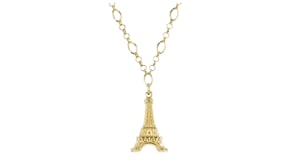 Italian 18kt Gold Over Sterling Eiffel Tower Necklace