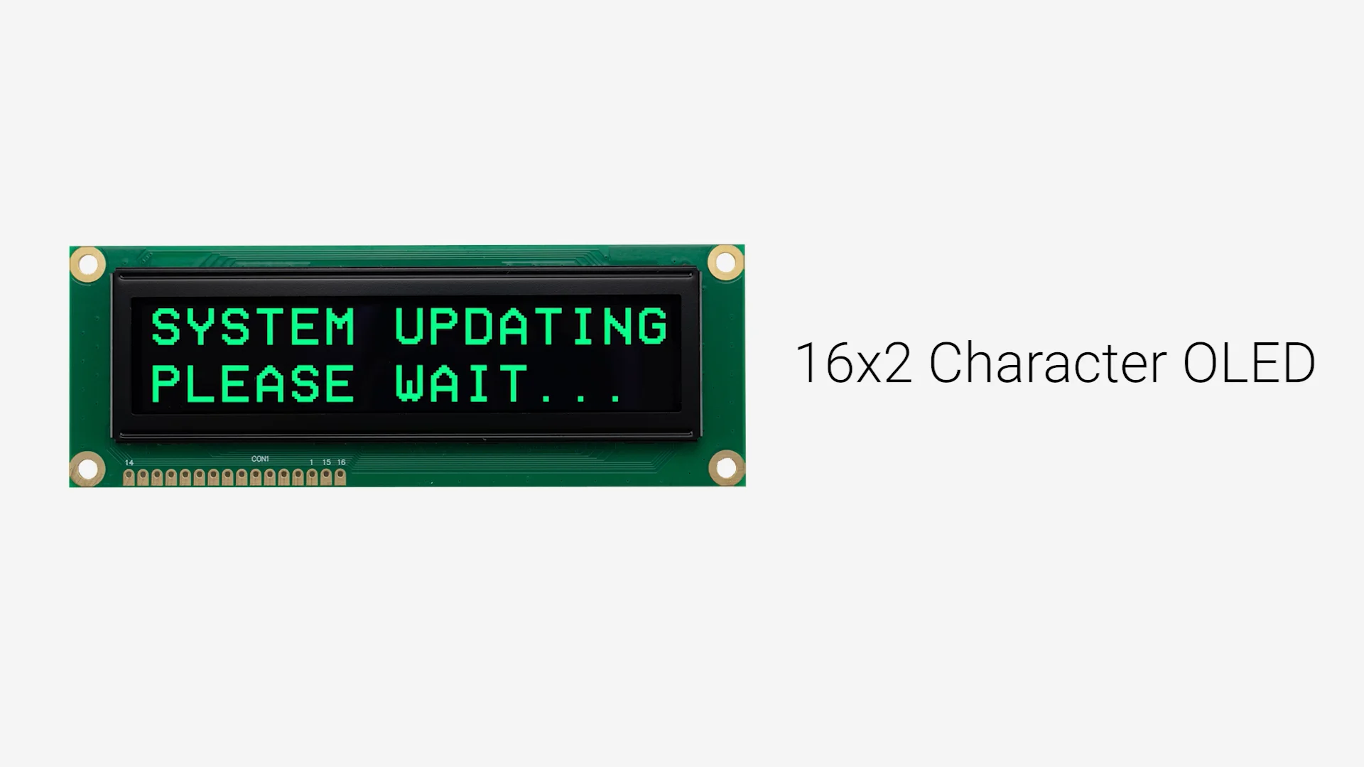 Green 16x2 Character OLED Module