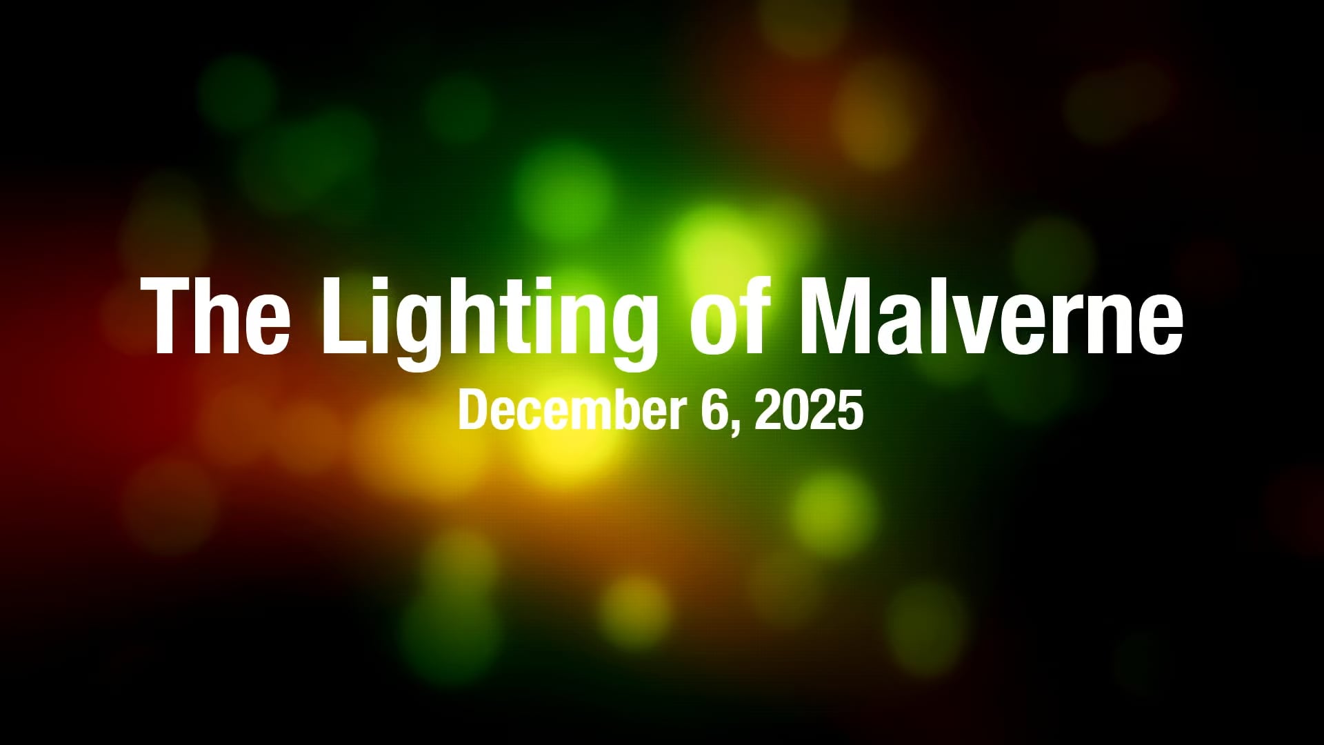 The Lighting of Malverne 2025, Tree Lighting & Blessing