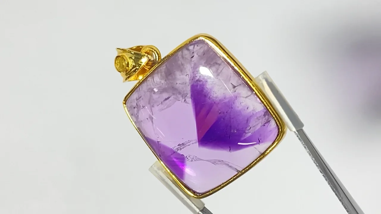 高品質 ファントムアメジストダイヤモンドカットNo.1813 ファントムアメジスト ワンド02◇Phantom Amethyst ◇天然石・鉱物