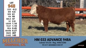 Lot #948 - HM 033 ADVANCE 948A