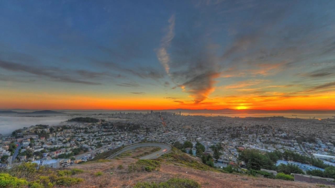 Twin Peaks San Francisco Sunrise Hdr Time Lapse On Vimeo